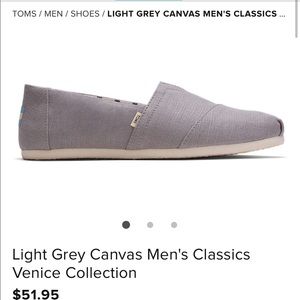 Men’s light gray canvas shoes , size 13